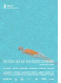 Ein Fisch, der auf dem Rücken schwimmt